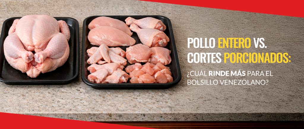 Pollo entero vs. Cortes porcionados